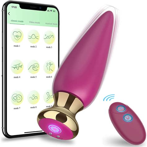 Bluetooth Anal Vibrator Wireless App Remote Anal Plug Sex Toy For Men