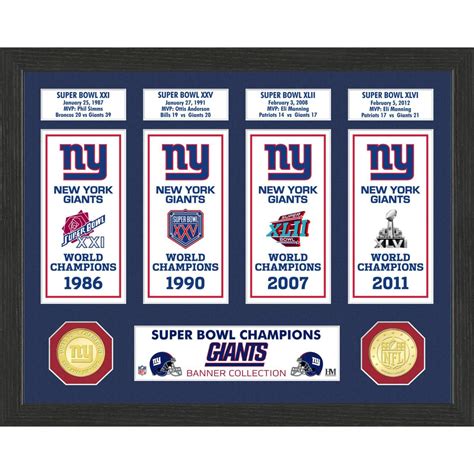 Officially Licensed NFL Super Bowl Banner Frame - Giants - 23369757 | HSN