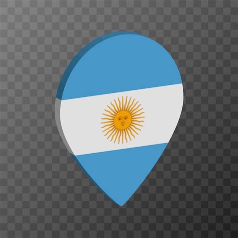 Premium Vector Map Pointer With Argentina Flag Vector Illustration