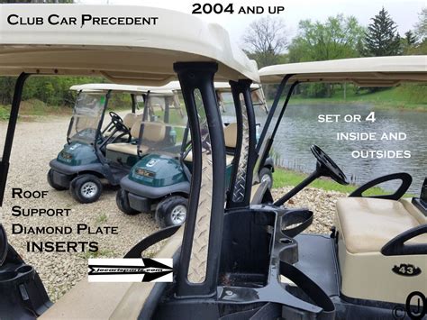 Club Car Precedent Golf Cart Roof Support Aluminum Diamond Plate Inser J And O Carts Parts