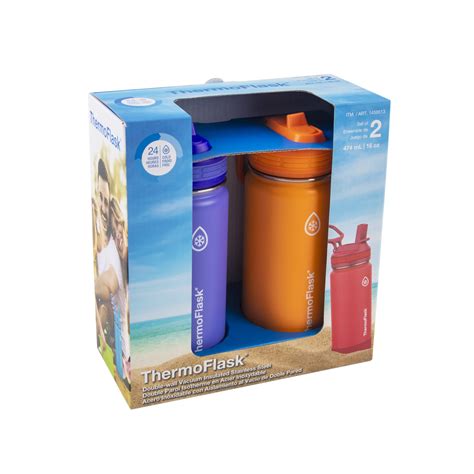 Thermoflask 16 Oz Double Wall Vacuum Insulated Stainless