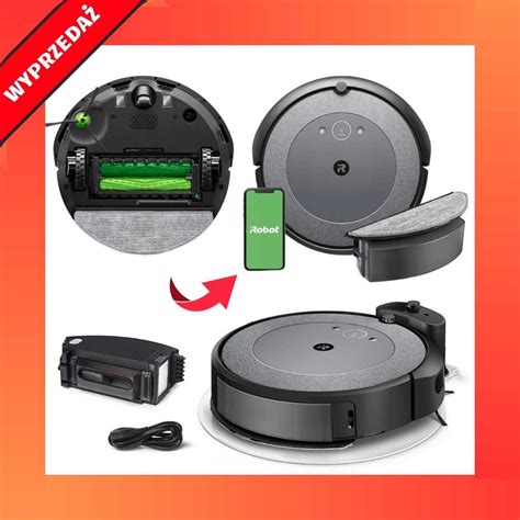 Odkurzacz Robot Sprz Taj Cy Irobot Roomba Combo I Czarny Darmowa Wys