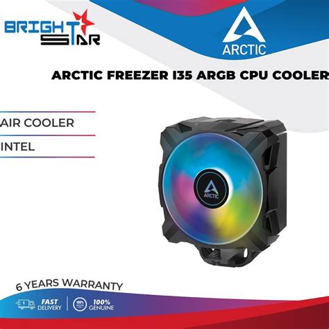 Air Cooler Arctic Freezer I Argb Cpu Cooler Intel Y Warranty