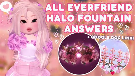 EVERFRIEND HALO FOUNTAIN ANSWERS 2024 Valentine S Update Royale High