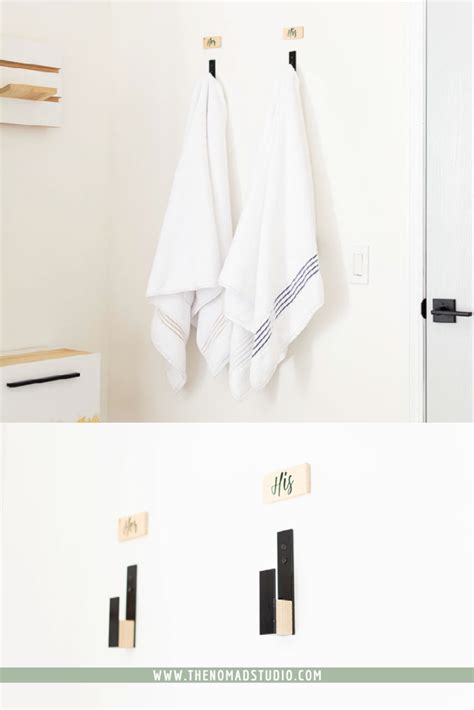 DIY Modern Towel hooks - The Nomad Studio