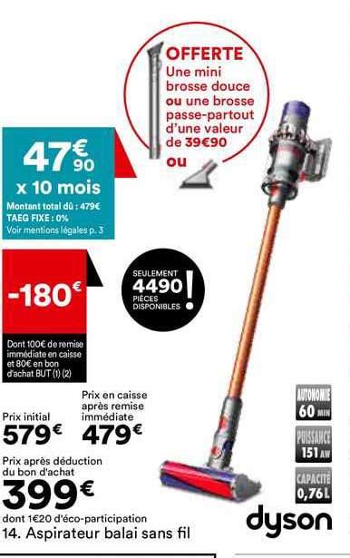 Promo Aspirateur Balai Sans Fil Dyson Chez But Icatalogue Fr