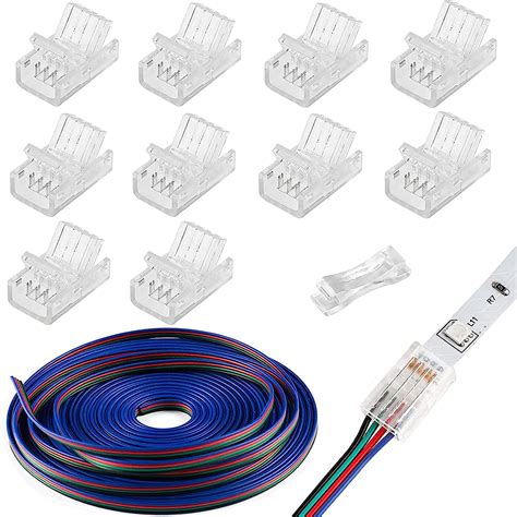 Bzone Led Strip Verbinder Polig St Ck F R Wasserdichte Mm Rgb