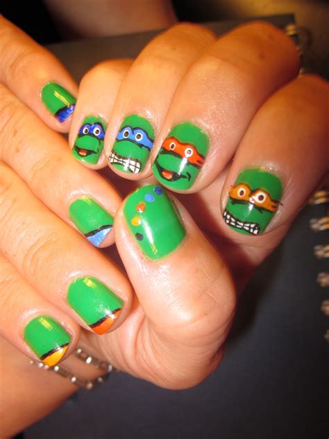 Ninja Turtles Nails A Character Nail Art Drawing And Nail