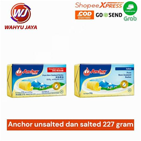 Jual Butter Anchor Salted 200gr Dan Unsalted 200gram Shopee Indonesia