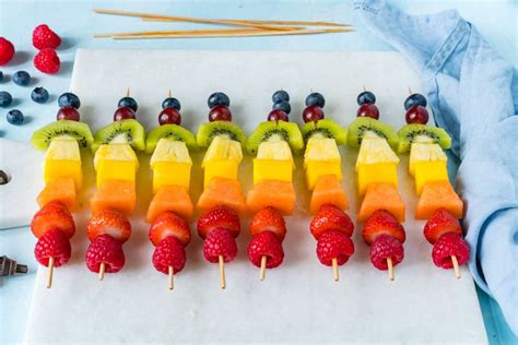 Make these Creative Rainbow Fruit Skewers for Summer Fun! | Clean Food ...