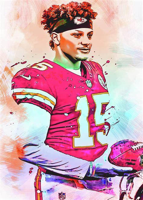 Patrick Mahomes II Kansas City Painting by Kun Funny - Pixels