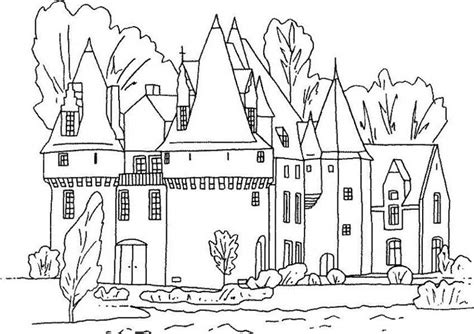 Coloriage Chateau B Timents Et Architecture Dessin