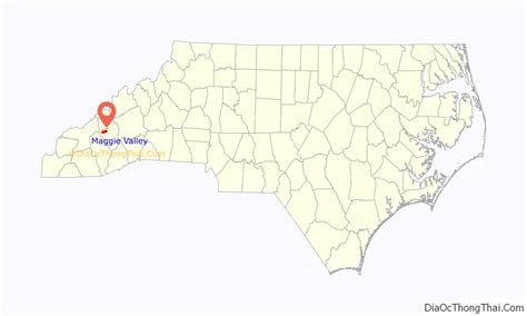 Map of Maggie Valley town - Thong Thai Real