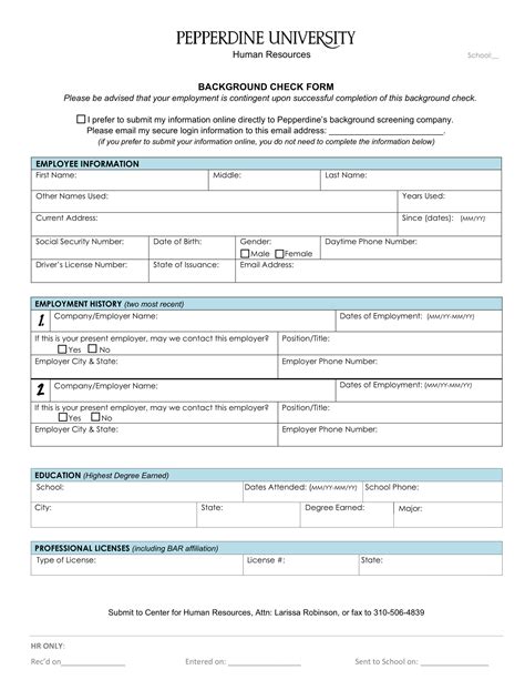 Free Printable Background Check Forms - Printable Forms Free Online