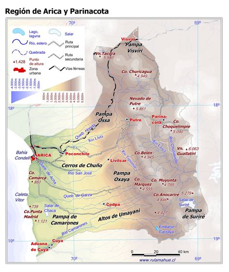 Mapa De Arica Y Parinacota