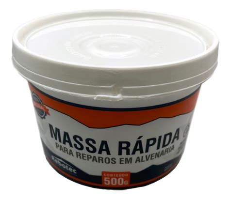 Massa Rápida Para Alvenaria 500g Rebotec Reparo Seca 30min