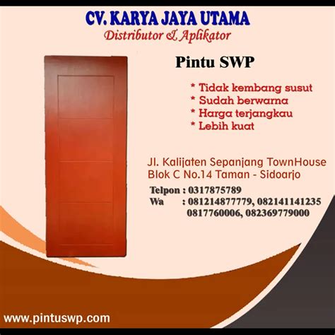 Jual PINTU KAYU SOLID WOOD PANEL SWP UKURAN CUSTOM Surabaya Karya