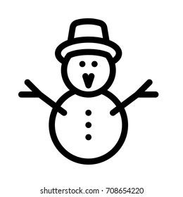 Snowman Vector Flat Emoji Design Isolated Stock Vector (Royalty Free ...