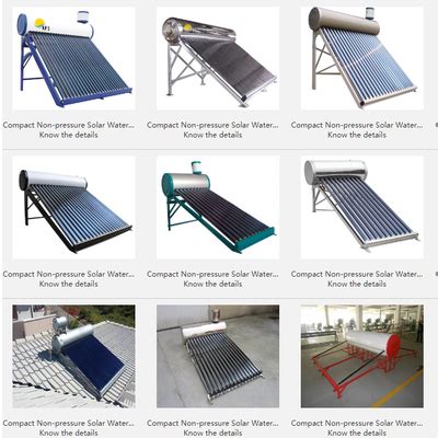 Compact Non Pressure Solar Water Heater Shanghai Aps Eco Tech Co Ltd