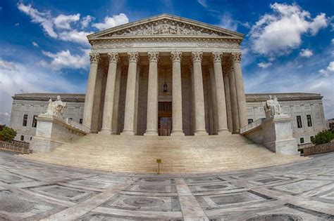 Premium Photo | Supreme court building in washington dc detail