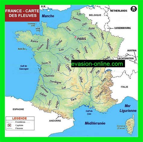 Carte Des Fleuves De France