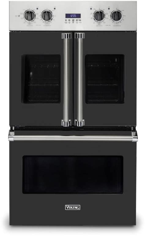 Viking® 7 Series 30 Cast Black Professional Built In Double Electric French Door Wall Oven