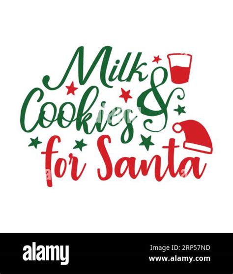 Milch und kekse für santa Stock Vektorgrafiken kaufen Alamy