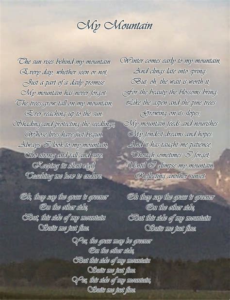 Rydes with Eagles Letterboxes: CMW Poem Series: My Mountain