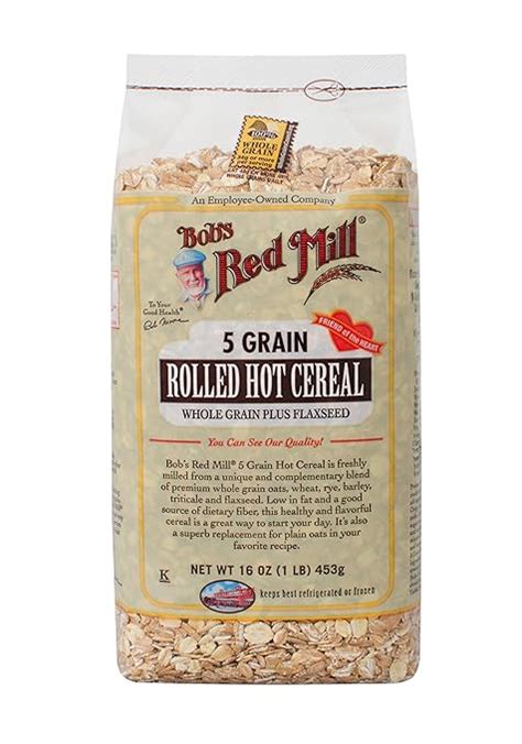 Amazon Bob S Red Mill 5 Grain Rolled Hot Cereal 16 Ounce Grocery Gourmet Food