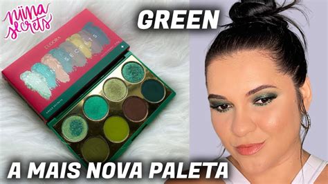 Nova Paleta Verde Da Niina Secrets Paleta De Sombras Green Youtube