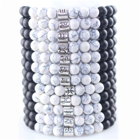 Pulsera con cuentas elásticas para hombre y mujer brazalete con diseño