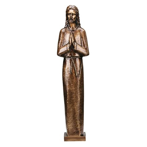 Bronze statue - Jesus in prayer [CH8068]. Real Votiva Store