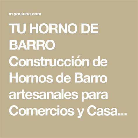 TU HORNO DE BARRO Construcción de Hornos de Barro artesanales para