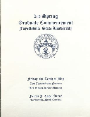 Fayetteville State University Nd Spring Graduate Commencement