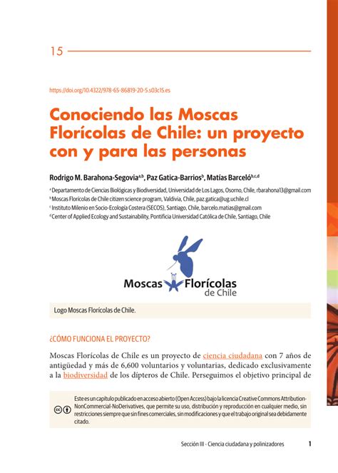 PDF Conociendo las Moscas Florícolas de Chile un proyecto con y para