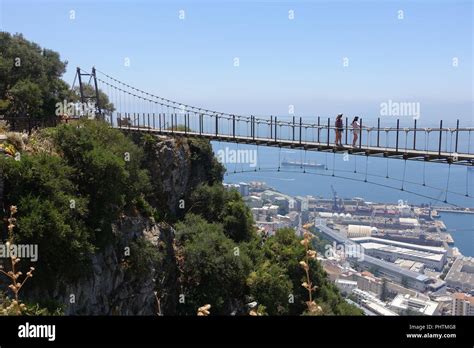 Gibraltar Suspension Bridge Stock Photo Alamy