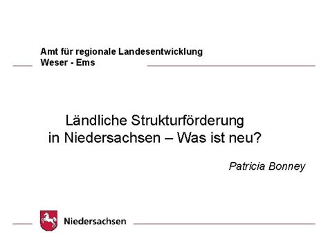 Amt Fr Regionale Landesentwicklung Weser Ems Lndliche Strukturfrderung