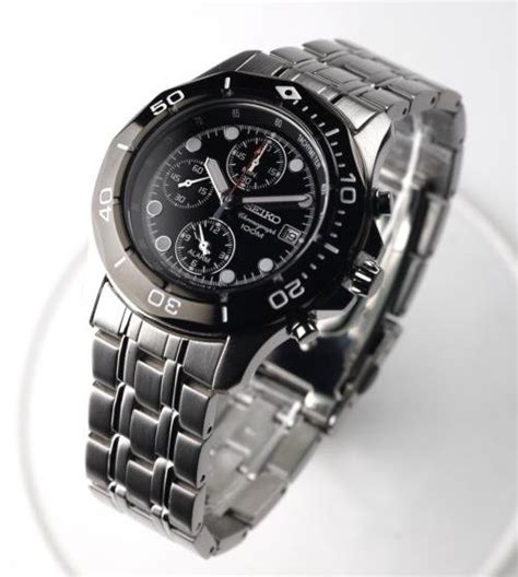 Jual Seiko Quartz Sna P Chronograph Black Dial Jam Pria Sna Di