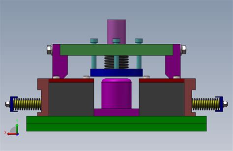 斜楔式侧向冲孔模具solidworks 2014模型图纸下载 懒石网