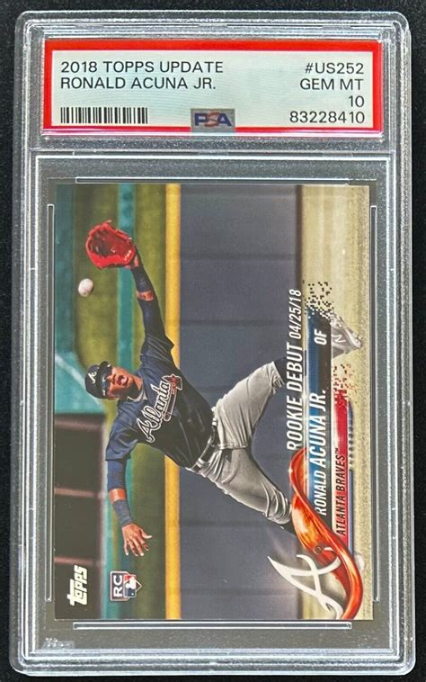 Topps Update Ronald Acuna Jr Psa Gem Mint Rookie Rc Debut