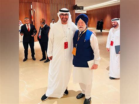 Union Minister Hardeep Puri Meets COP28 President Designate Sultan Al