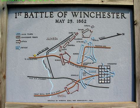 First Battle Of Winchester Civil War Virginia Map History