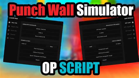 Punch Wall Simulator Script GUI AUTO FARM AUTO HATCH PASTEBIN