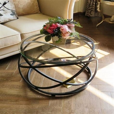 Round Fashion Metal Base Coffee Table | Metal base coffee table, Round ...