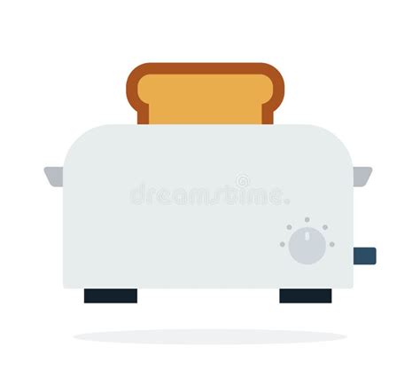 Toaster With Bread Vector Flat Isolated Stock Vector Illustration Of