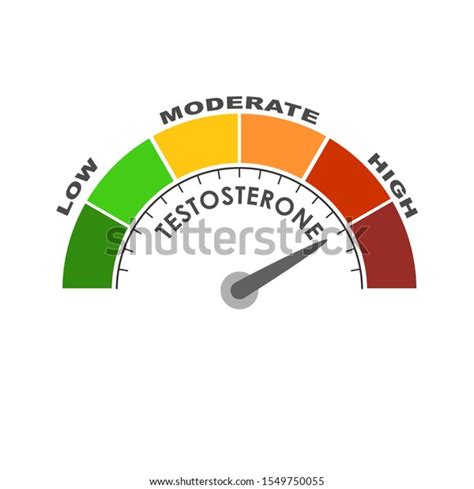 Hormone Testosterone Level Measuring Scale Health Stock Vector Royalty