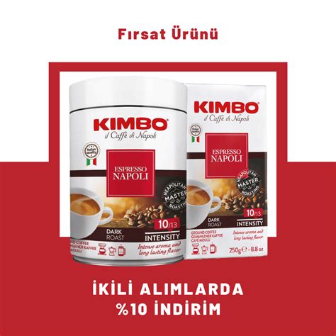 KIMBO Napoli Filtre Kahve Teneke Kutu 250 Gr 2 Li Set Best Coffee