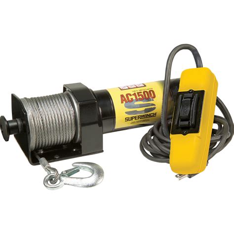 Superwinch 110 Volt Ac Powered Electric Utility Winch — 1500 Lb