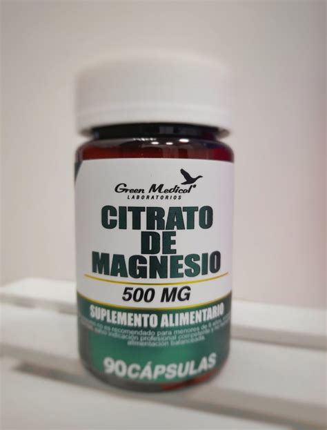 Citrato De Magnesio 500 Mg X 90 Cápsulas Green Medical Farmacia Santa