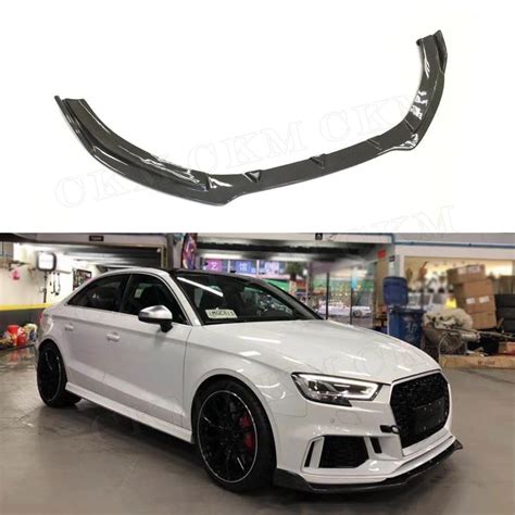 Carbon Fiber Front Bumper Lip Spoiler For Audi A Rs Not A S